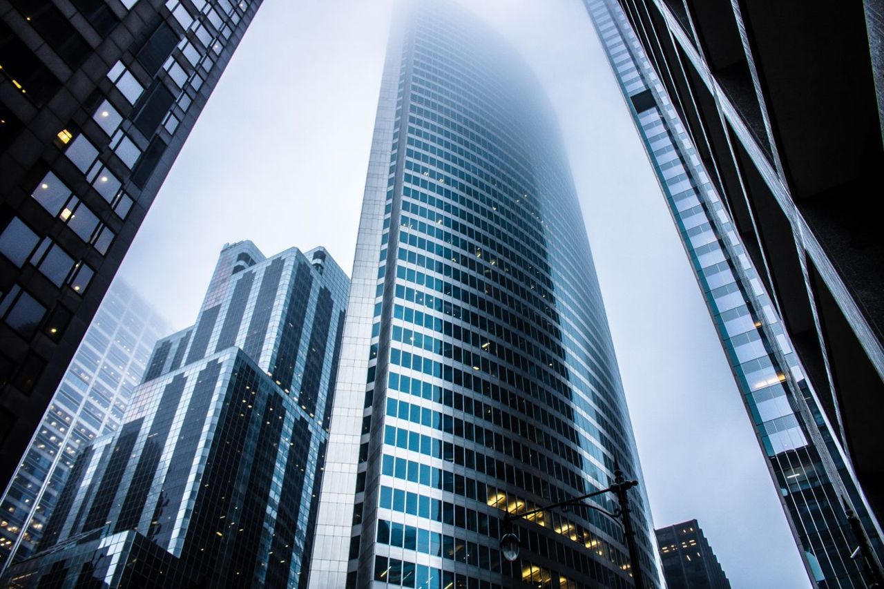 Corporate headquarters towers of a global enterprise