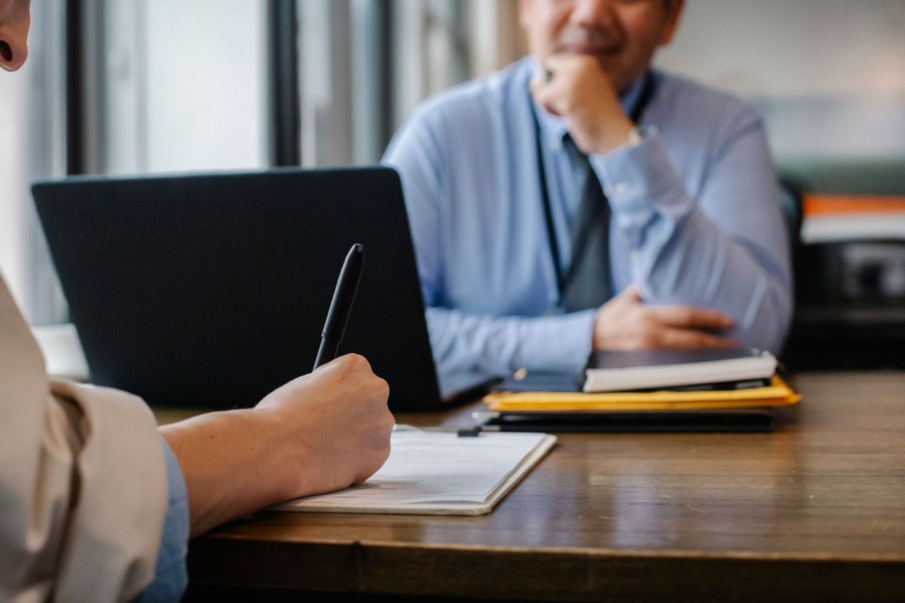 Compliance documentation being completed for an expert engagement